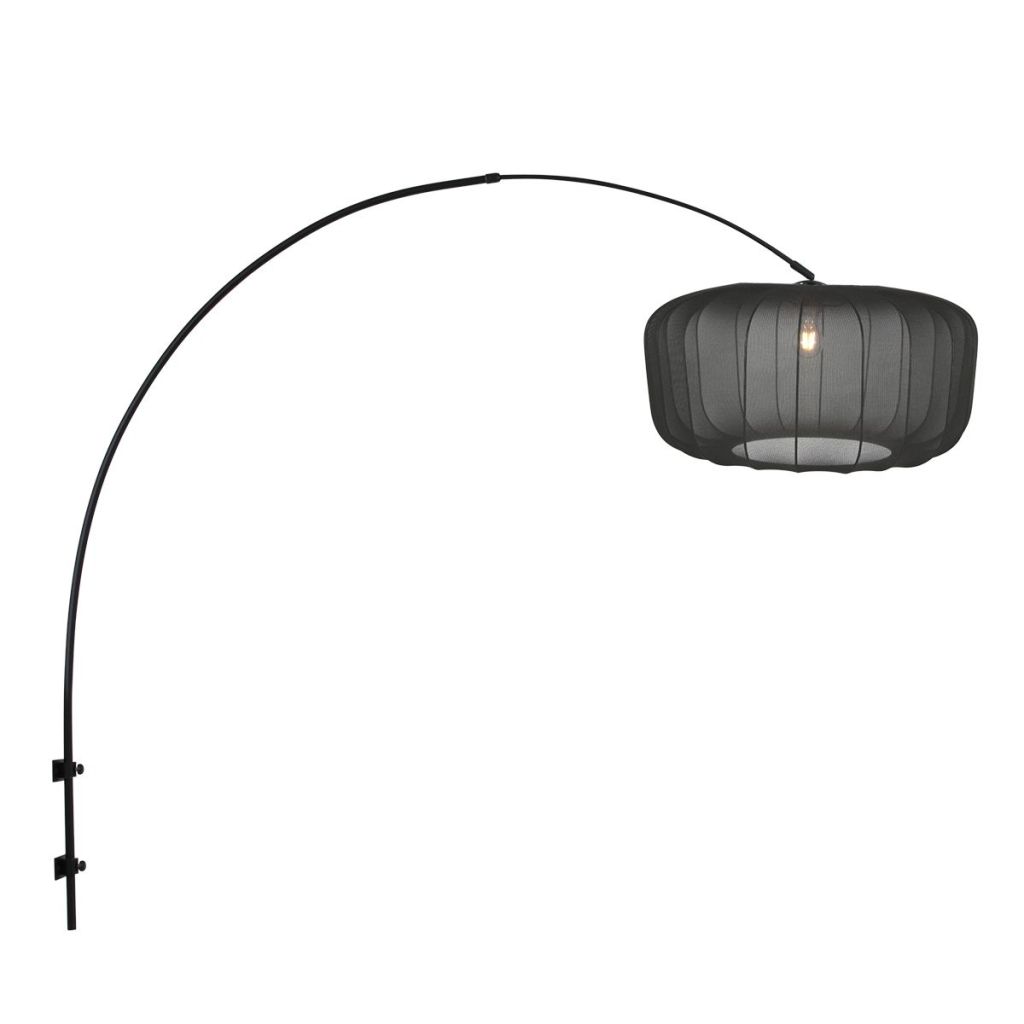 Steinhauer Zwarte wandlampVela Lino met zwarte kap Ø60cm - 4410ZW