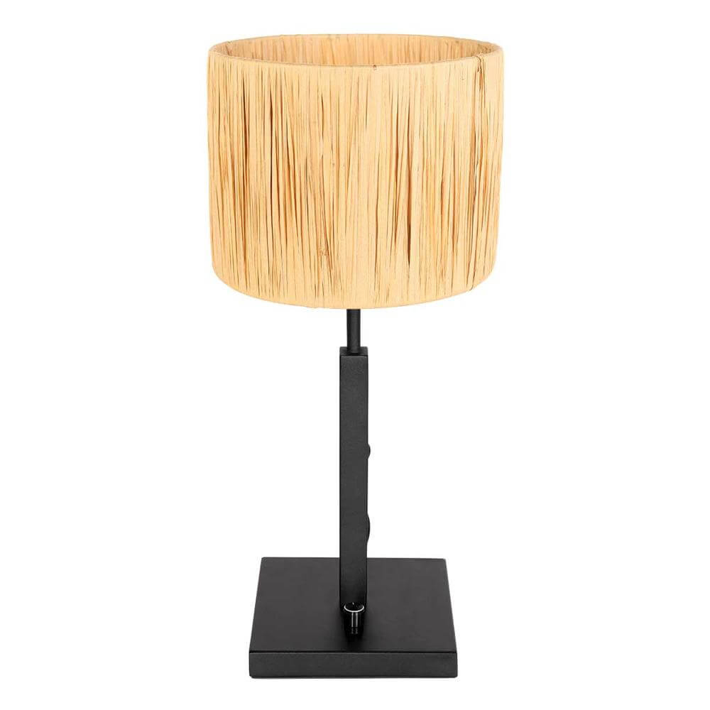 Steinhauer TafellampjeStang zwart met strokleurige kap - 3708ZW