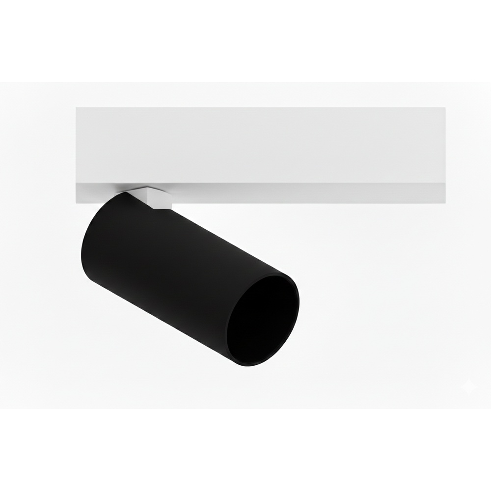 Lyora 1-lichts opbouwspot Tevo Mini wit met zwart - V105113SWB