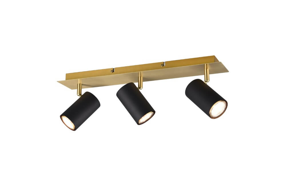 Trio OpbouwspotMarley zwart met goud - 802400380
