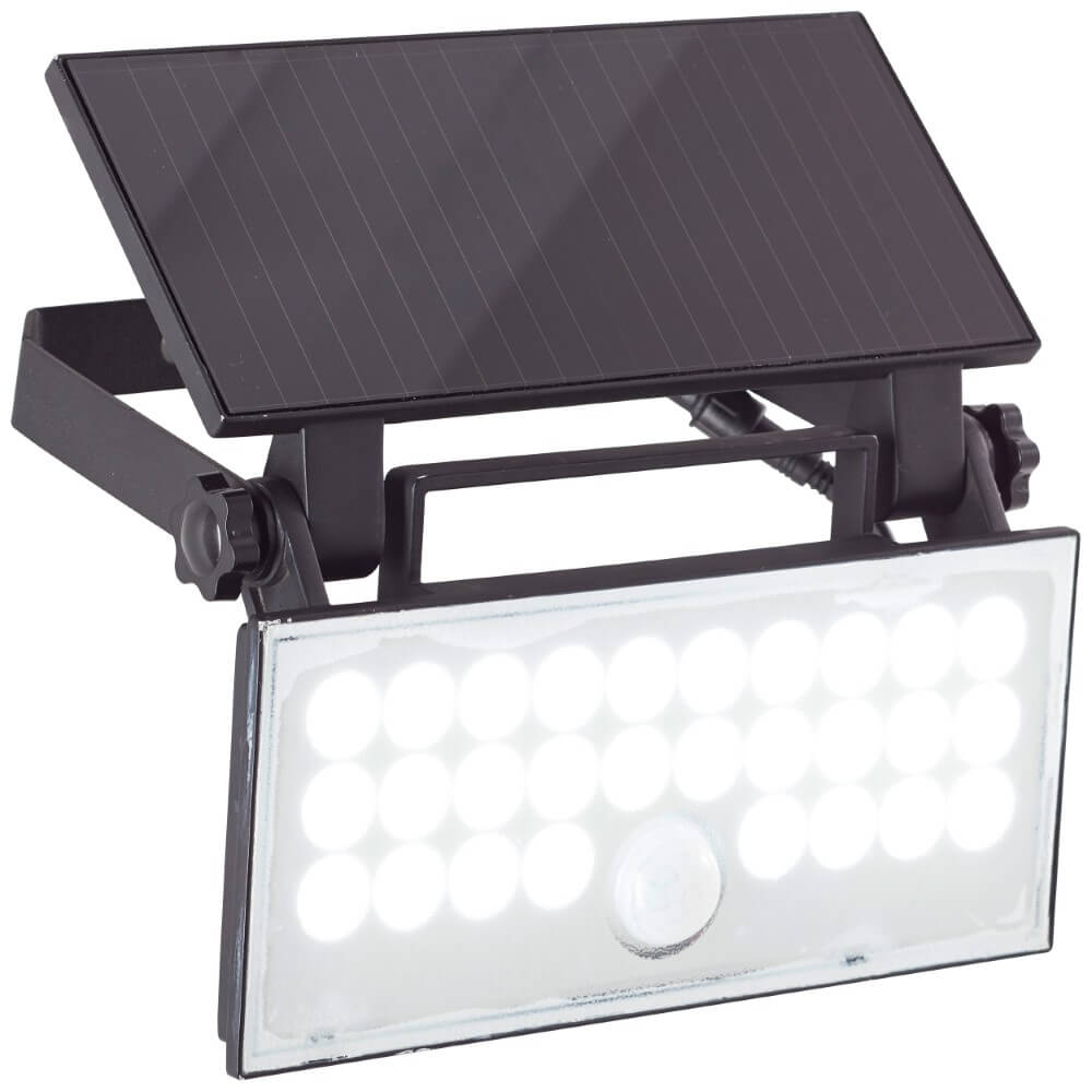 Brilliant Zwarte muurlampLuton solar - G40421/06