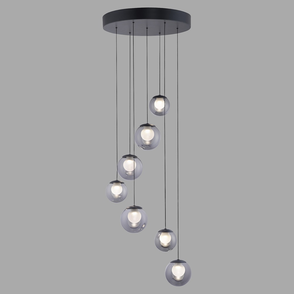 Paul Neuhaus 7-lichts hanglampPure Popup mystic grey - 2587-15