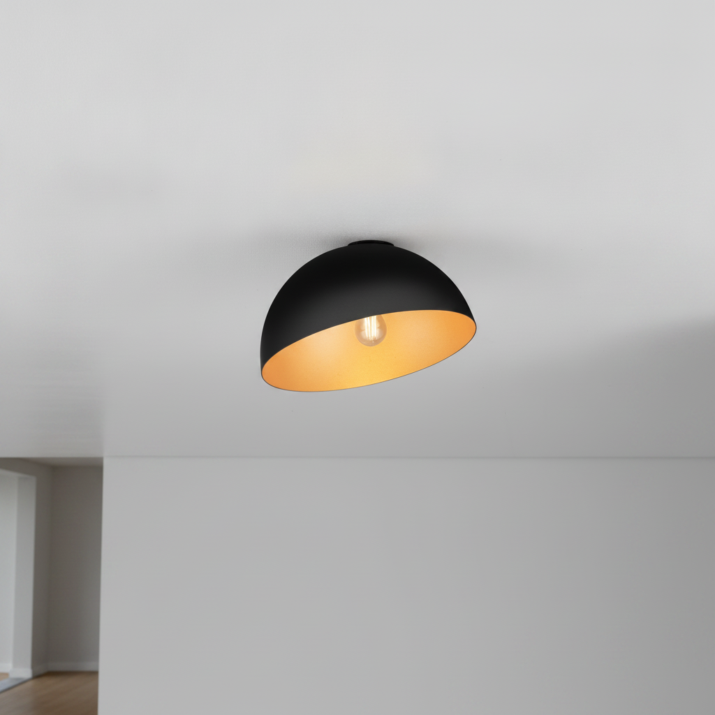 Lyora PlafondlampOnia zwart met goud Ø 29cm - 111085