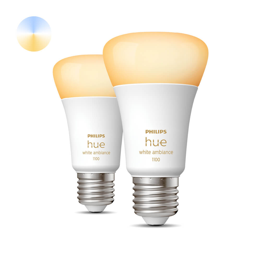Philips Hue - E27 - 11W - White Ambiance set van 2 - 929002468404