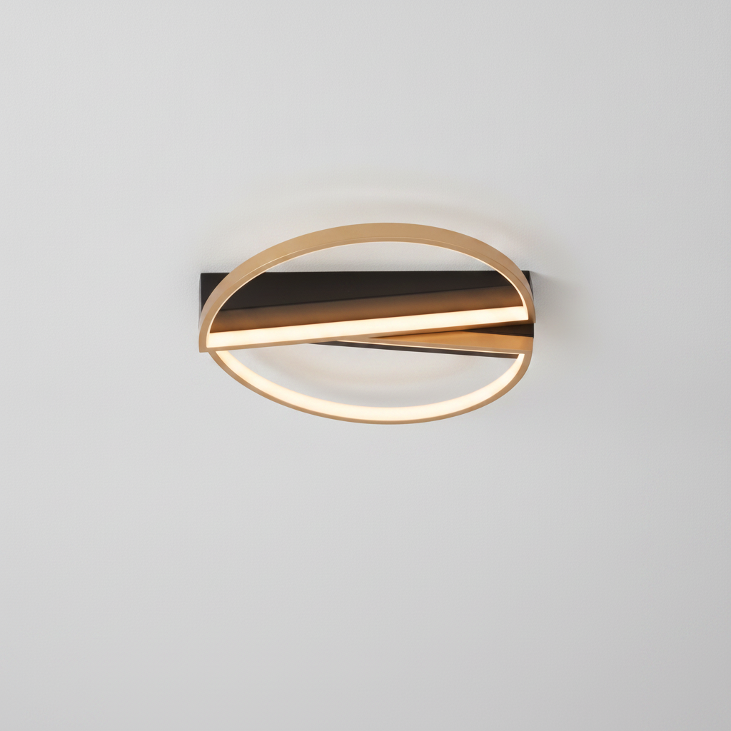 Lyora Design plafondlampElize zwart met goud Ø 43,2cm - 110487