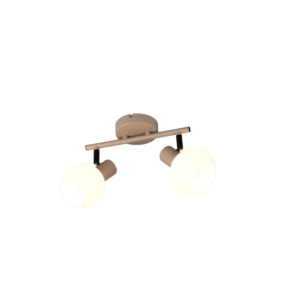 Trio Plafondlamp Boba 2-lichts beige - R86372043