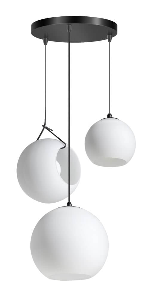 ETH 3-lichts vide hanglamp Orb Opal - 05-HL4265-3067