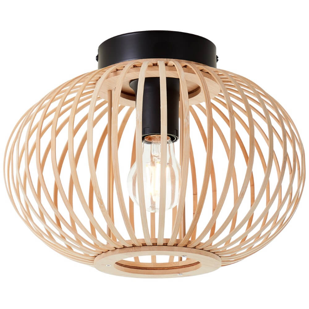 Brilliant Houten plafondlampEnca Ø 30cm - 92859/09