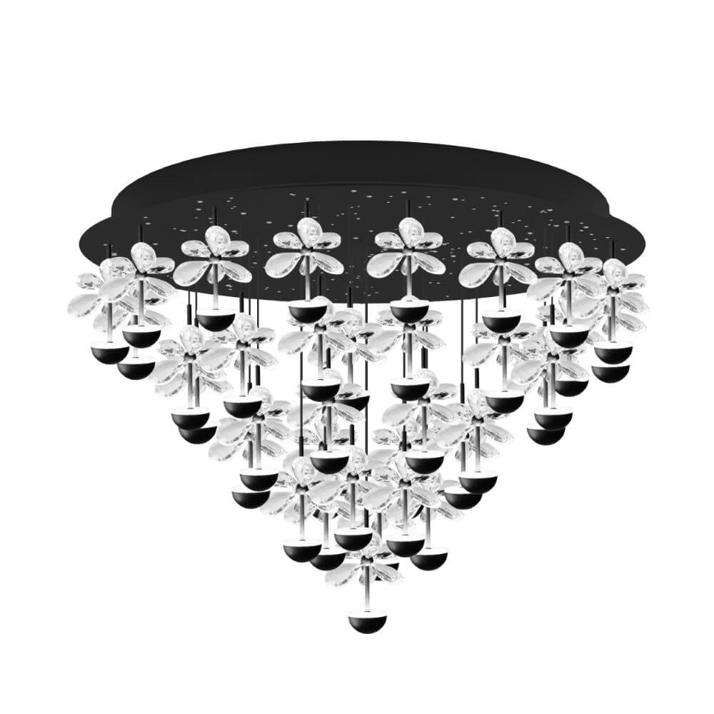 Stars of Light Zwarte plafondlamp Pianopoli 2 Ø 78cm - 390276
