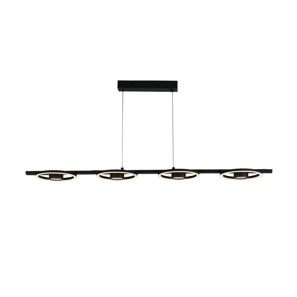 Searchlight 4-lichts moderne hanglampSpace zwart - 32804-4BK