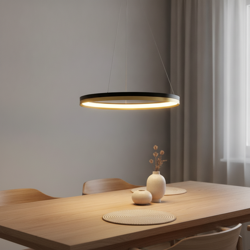 Lyora HanglampCantria zwart met goud Ø 60cm - 110245