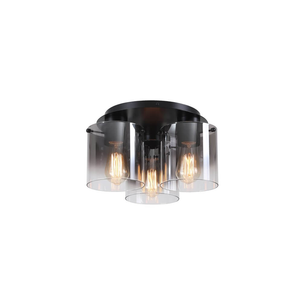 Searchlight Zwarte plafondlampSweden 3-lichts - 88911-3BK