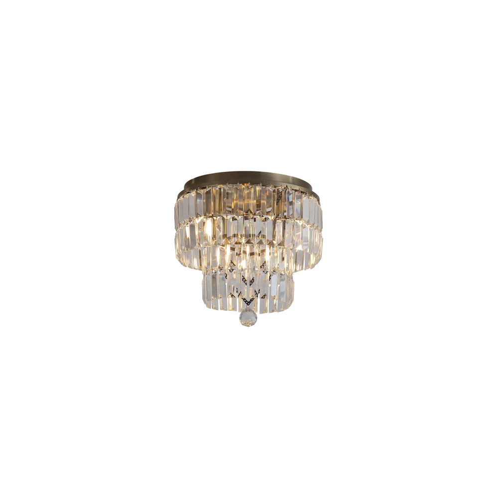 Searchlight Plafondlamp Empire antiek messing Ø 34cm - 61321-4AB