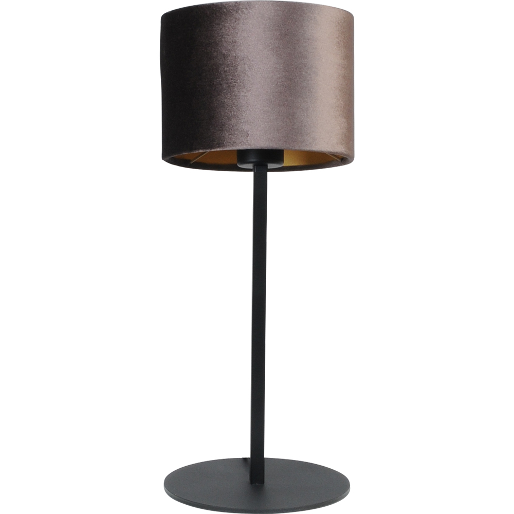 Masterlight Zwarte tafellamp Venus met bruine lampenkap - 4470-05-15-30
