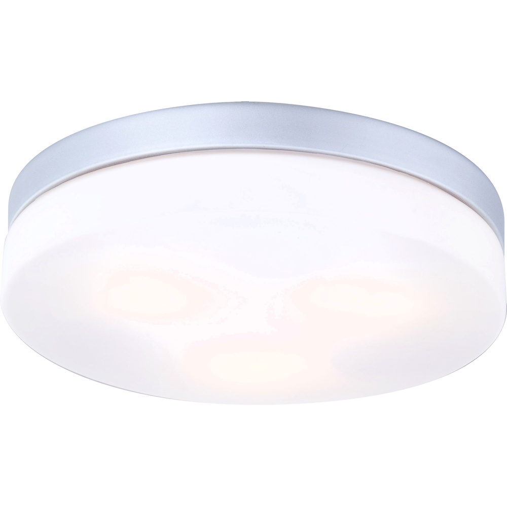 Globo Design plafonniere Vranos zilvergrijs voor buiten Ø 30cm - 32113