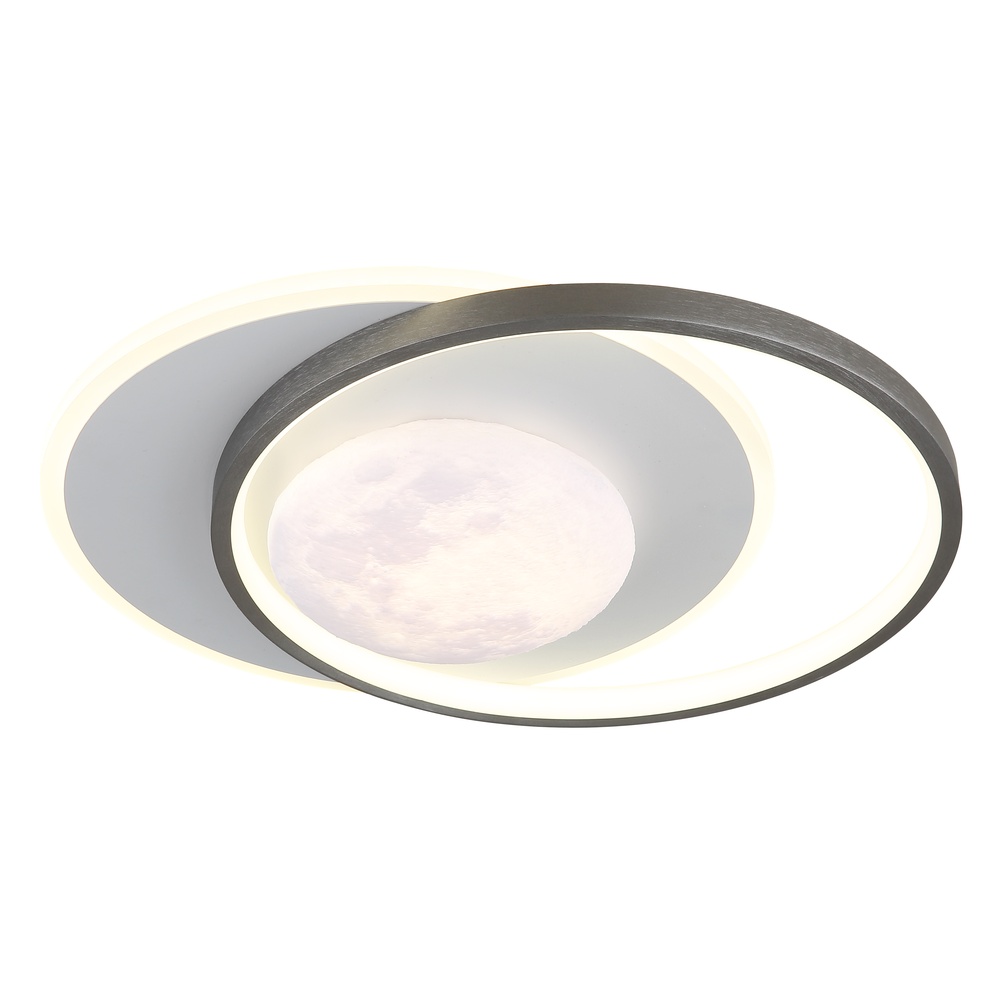 Globo Design plafondlampMoon zwart met wit - 41785
