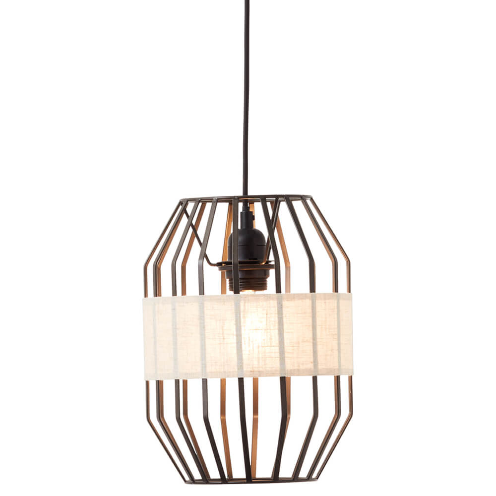 Brilliant HanglampSlope 23cm zwart met zandkleur - 99478/76