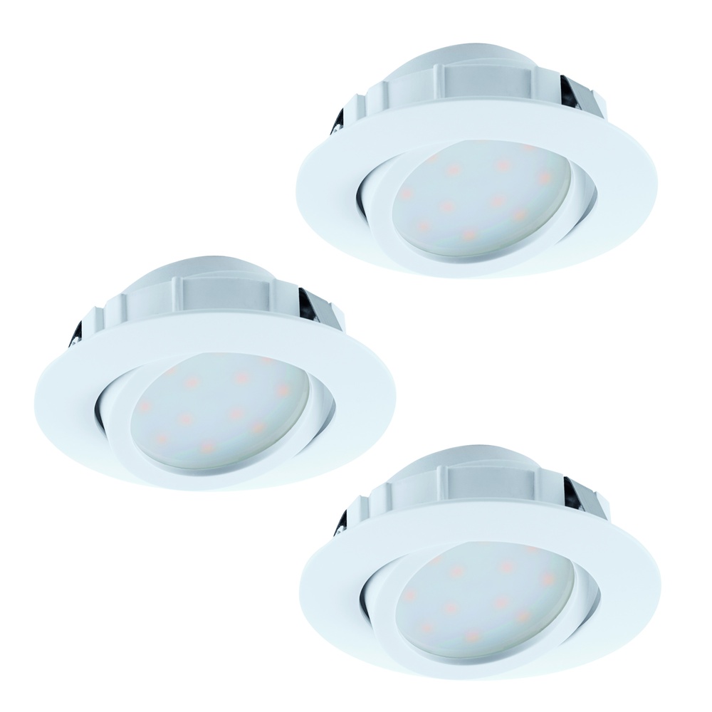 Eglo Set van 3 inbouwspots Pineda wit - 78881