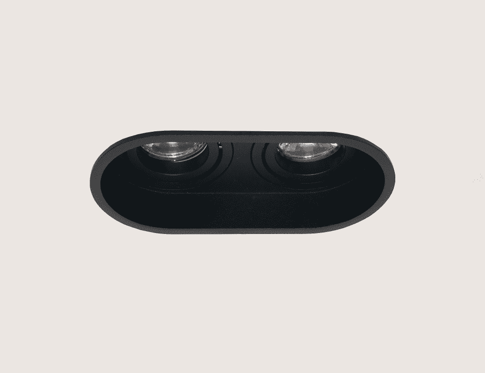 Artdelight 2-lichts inbouwspotRex zwart - DL 880-2 ZW