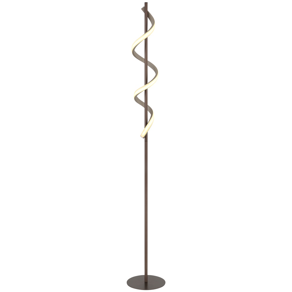 Globo Vloerlamp Spiro brons met zand bruin - 67384S