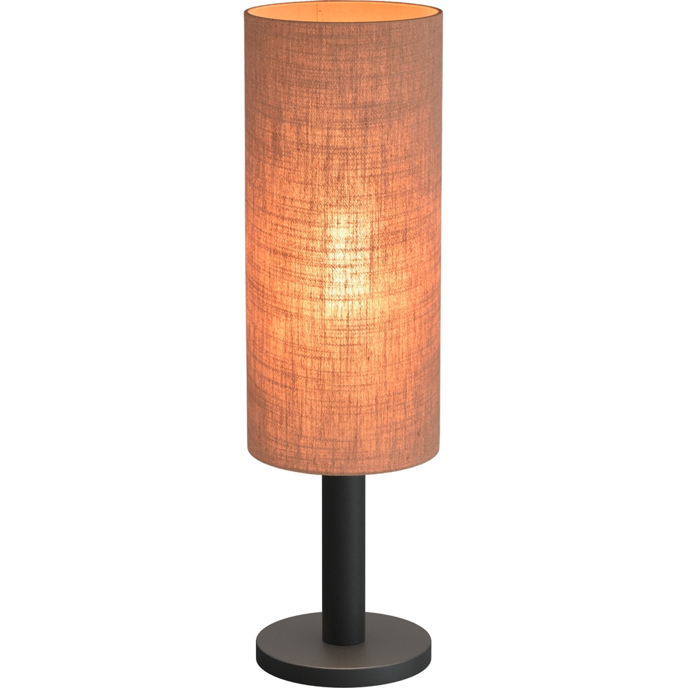 Tafellamp Lisbourg zwart met tan beige kap