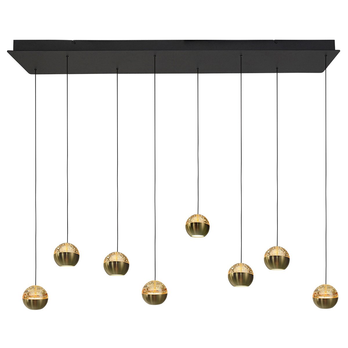 Steinhauer Eettafel hanglamp 115cmBelluno 8-lichts led - messing - 4592ME