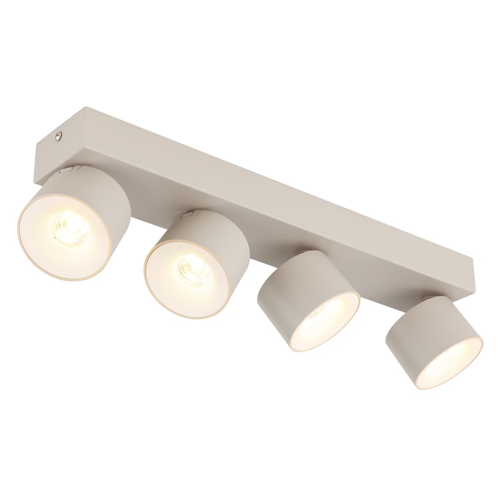 Globo 4-lichts plafondspot Rae zand bruin - 56961-4S