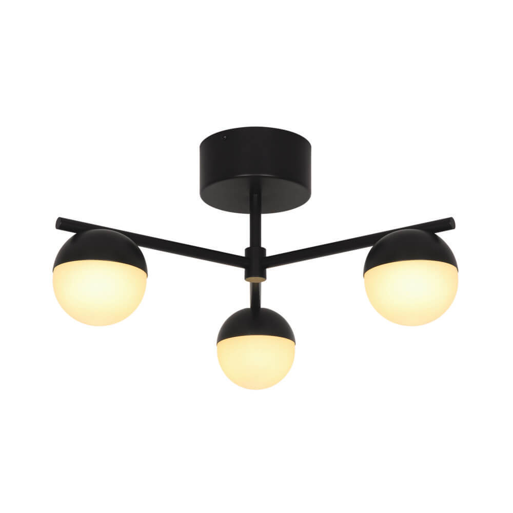 Nordlux Zwarte plafondlampContina design 3-lichts - 2512096003