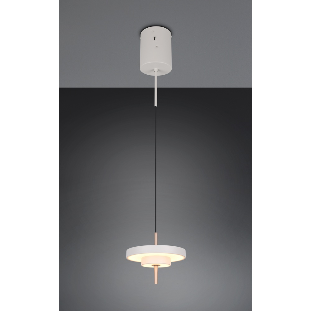 Trio Design hanglampKeaton wit Ø 20cm - 340210176