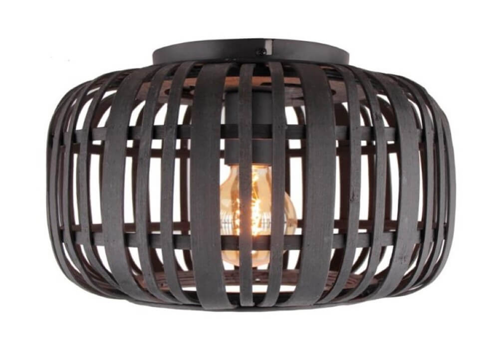 Brilliant PlafondlampWoodrow 32cm zwart - 99498/76