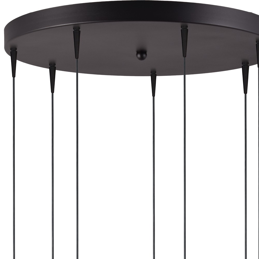 7-lichts hanglamp Talana zwart Ø 50cm DTW Masterlight 8718121352299