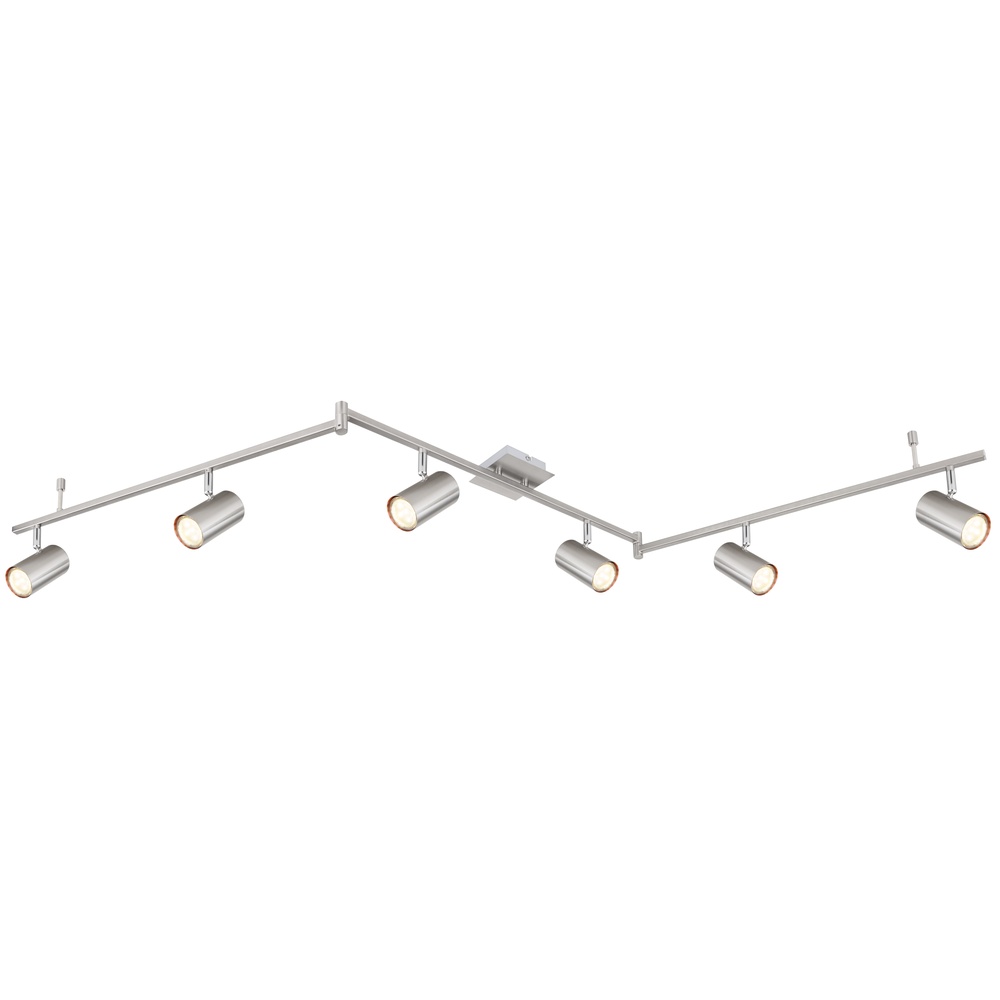 Globo PlafondlampRobby 6-lichts nikkel - 57910-6