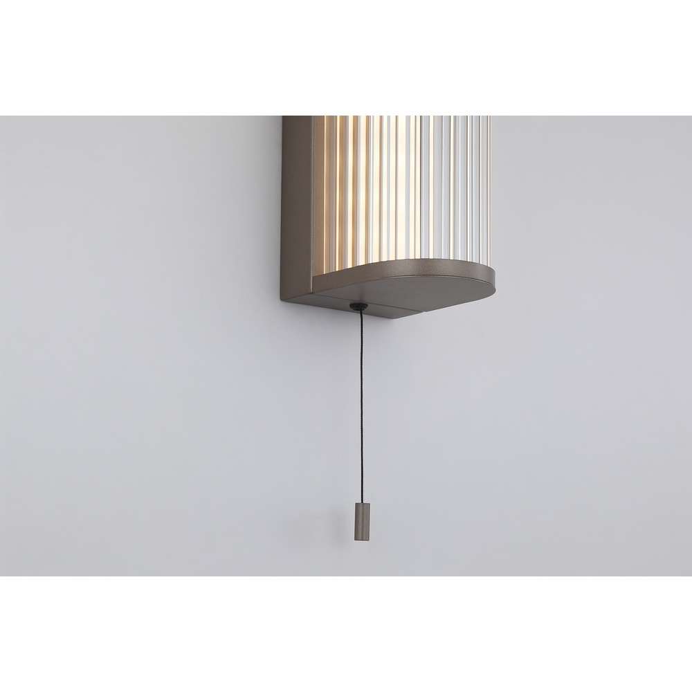 Moderne wandlamp Rue goud met ribbel glas Searchlight 5,05342E+12