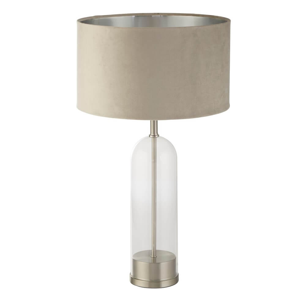 Searchlight Unieke tafellampOxford met taupe kap - EU81713TA