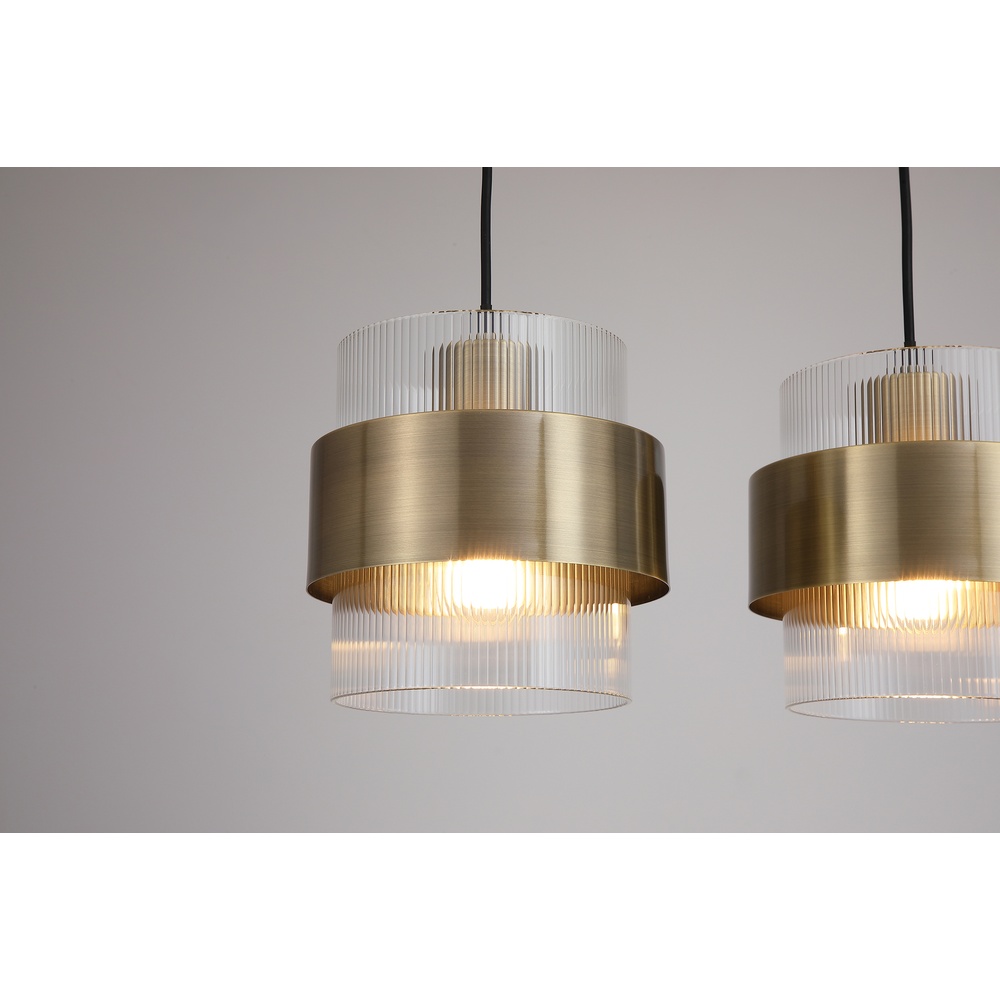 Hanglamp Royal 4-lichts antiek messing Searchlight 5,05342E+12