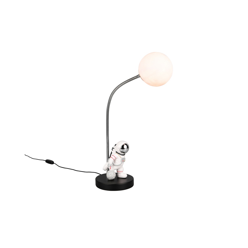 Trio TafellampArm zwart met wit - R53801102