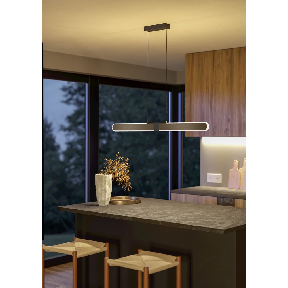Design hanglamp Concesio zwart met brons Eglo 9008606391394