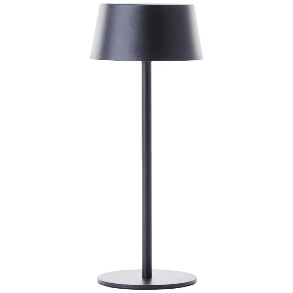 Brilliant Zwarte design tafellampPicco op batterij - G40400/76