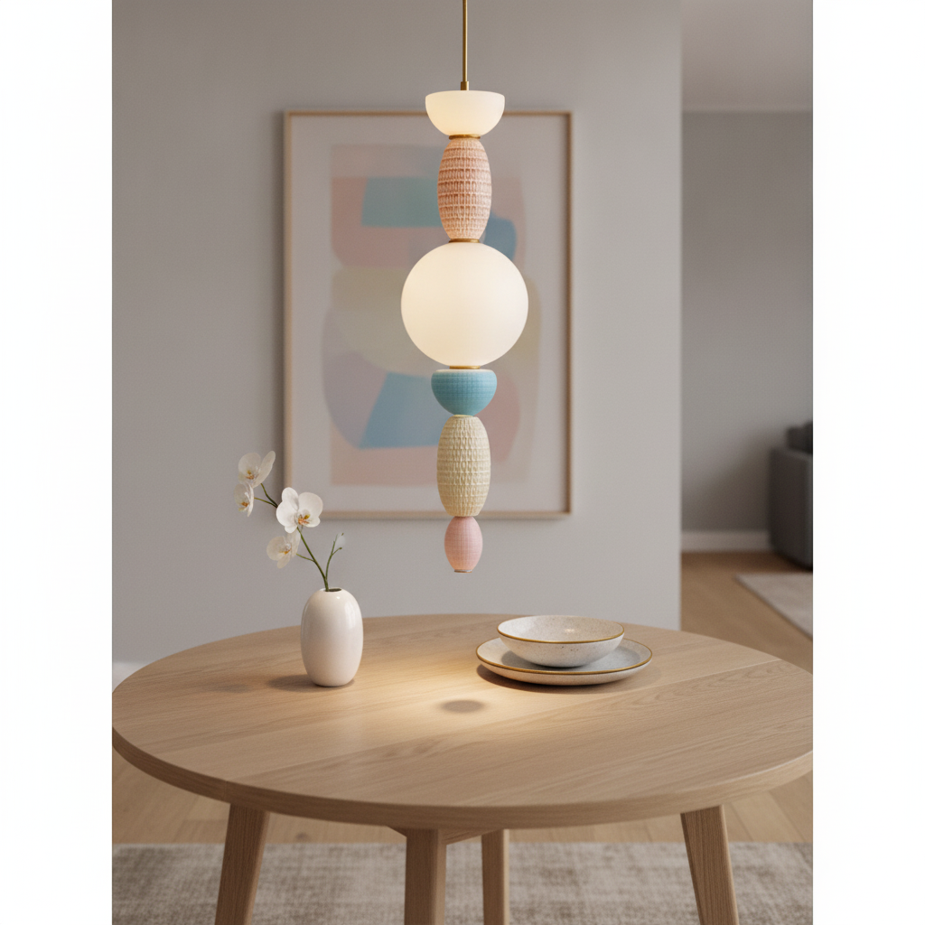 Lyora HanglampObrie M gekleurd keramiek - 9009153
