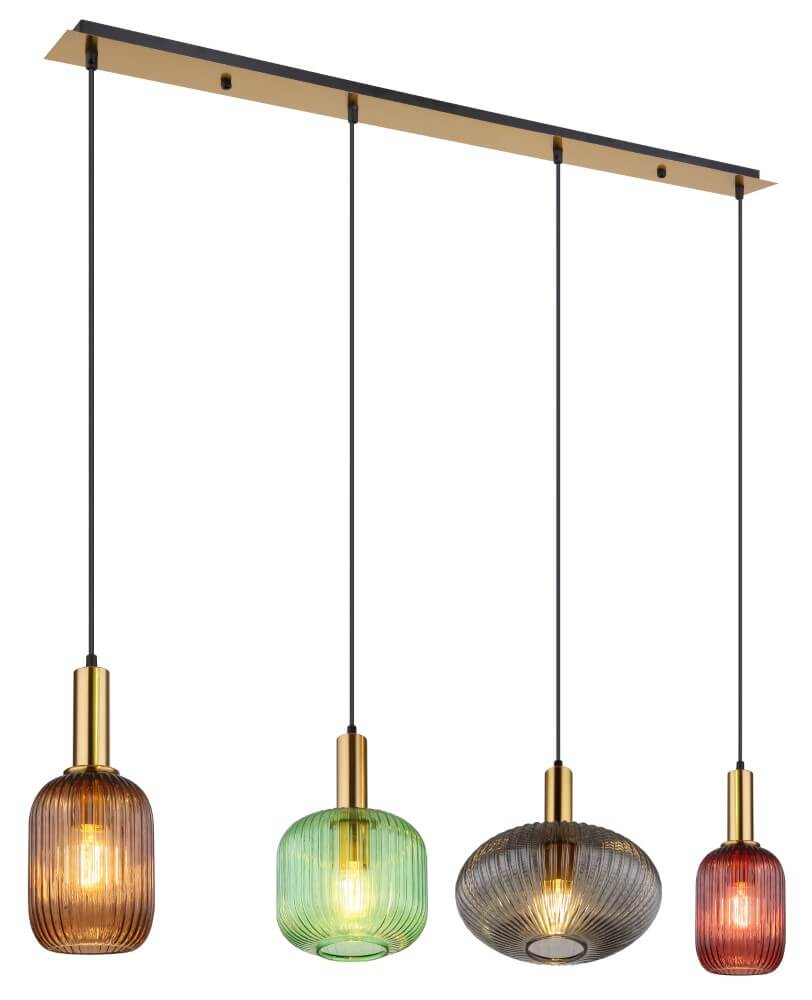 Globo Design hanglamp Normy messing - 15469-4H