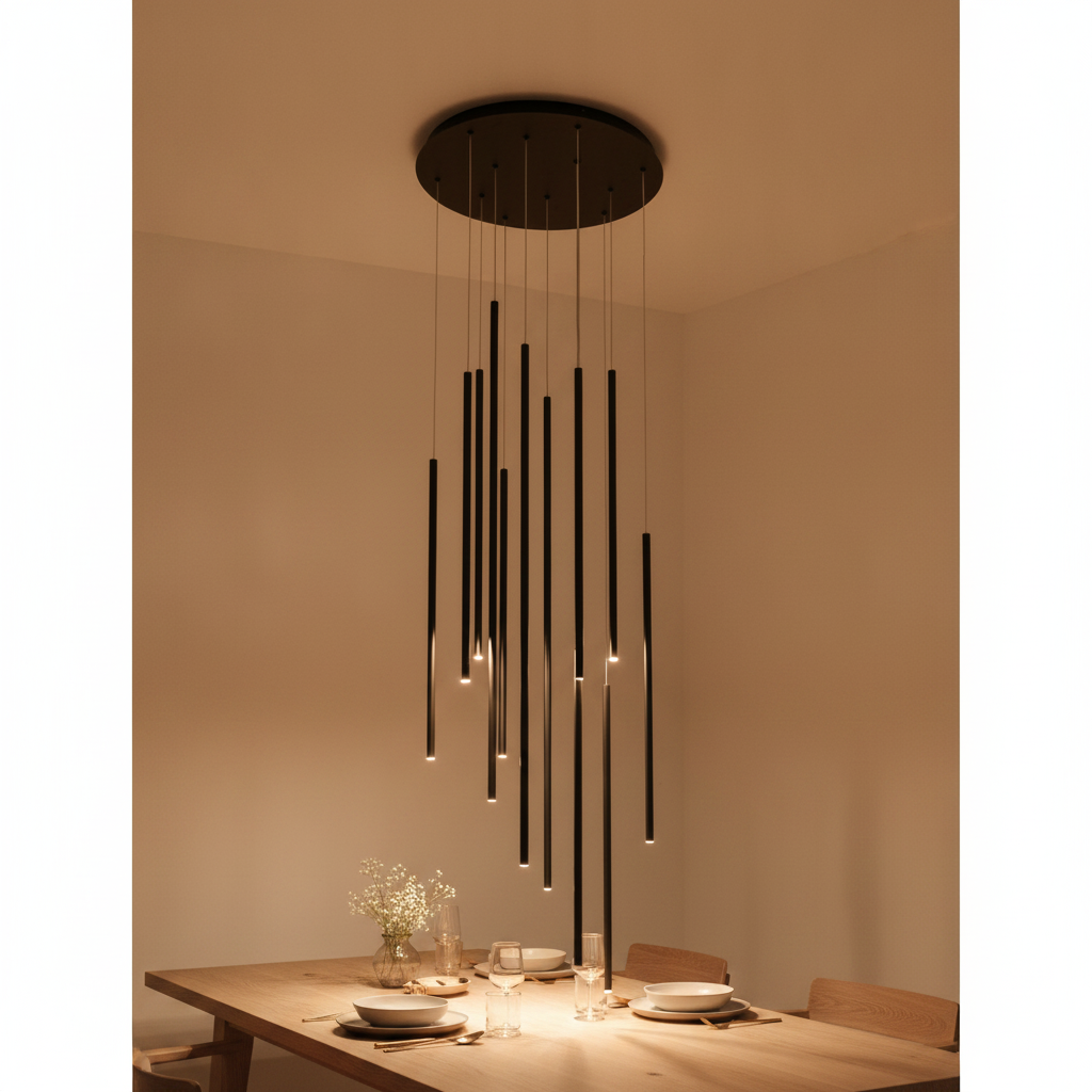 Lyora Design hanglampElettra 12-lichts zwart - 110176