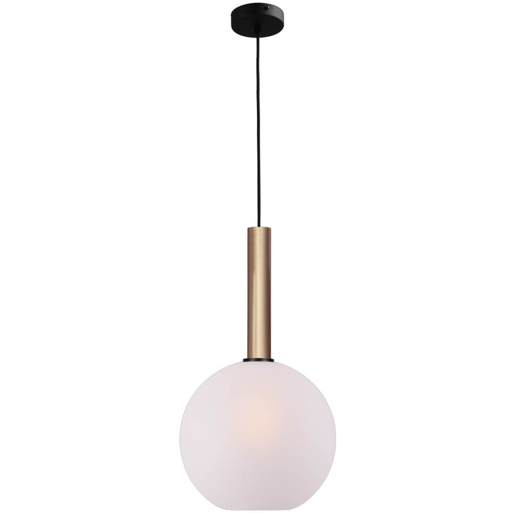 Masterlight Hanglamp Ø 30cm Bella 2 Messing goud met mat wit glas - 2980-02-06-30