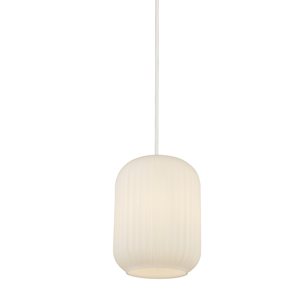 Searchlight HanglampPearl zwart met wit glas - 61969BK