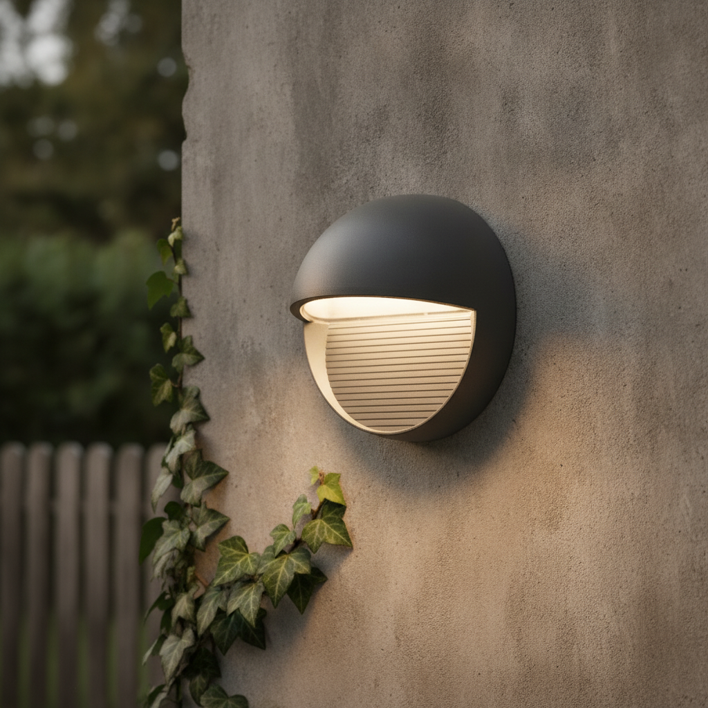 Lyora Ronde wandlamp Krypton Ø 16cm grijs - 109061
