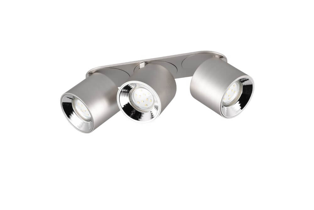 Trio PlafondlampGuayana 3-lichts nikkel - 651000307