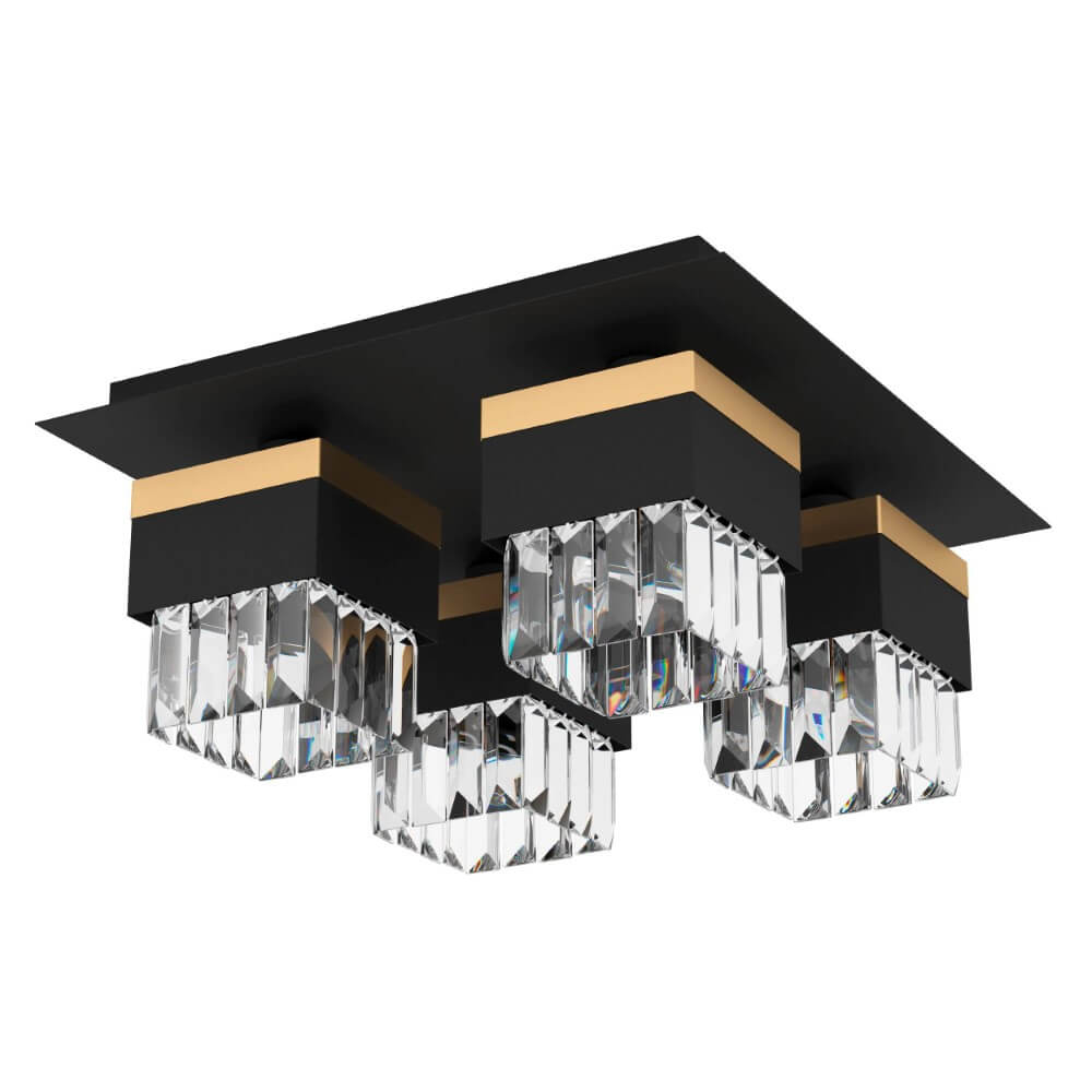 Eglo Design plafondlamp Barrancas zwart met goud - 900302