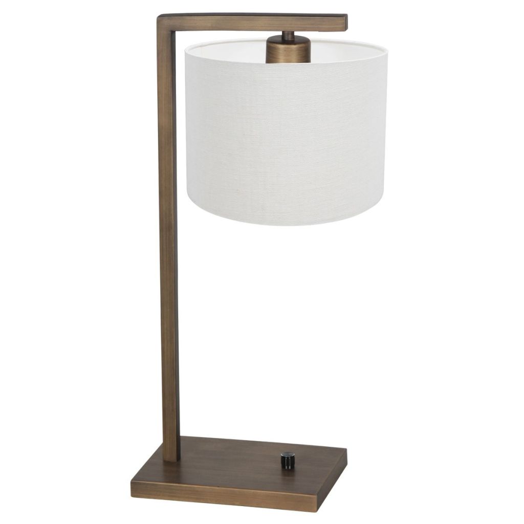 Steinhauer TafellampStang met witte kap - 4902BR