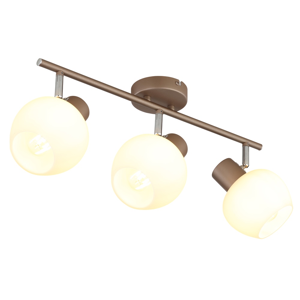 Globo Plafondlamp Eileen 3-lichts koffie bruin - 54662-3