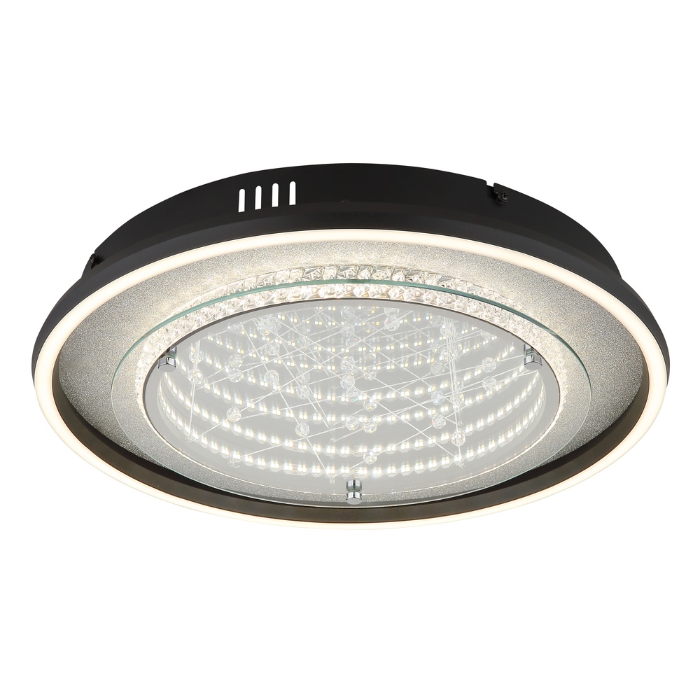 Globo Zwarte plafondlamp Mirrora Ø 40cm - 68288D2