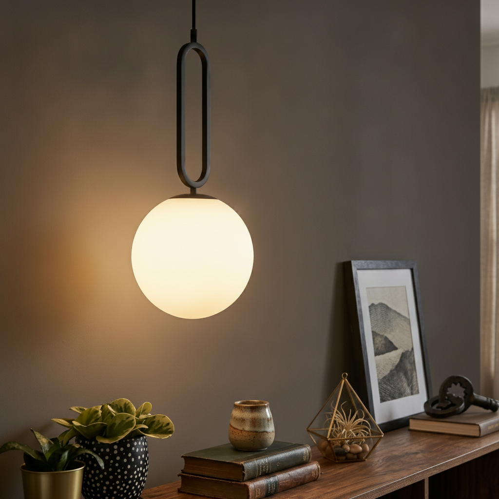 Lyora HanglampGrus zwart Ø 20cm - 9191202